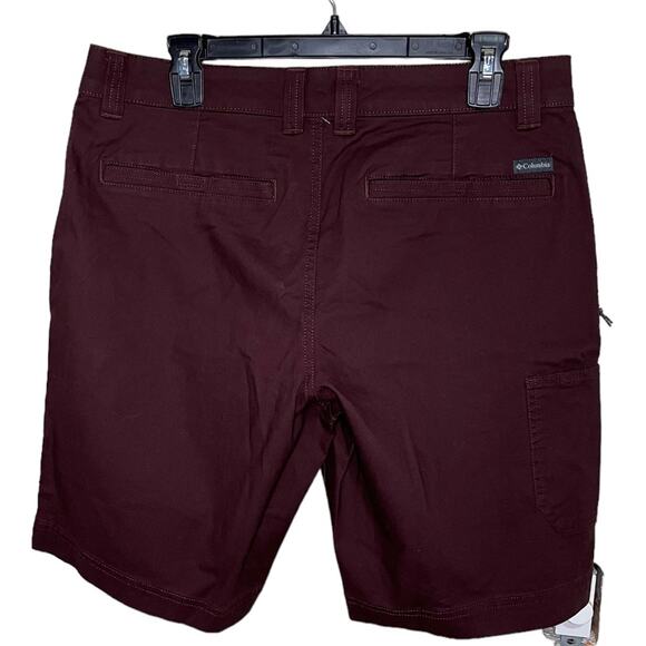 NWOT COLUMBIA Burgundy Bermuda Hiking Shorts‎ Mens Outdoors Size 32 - Picture 3 of 12